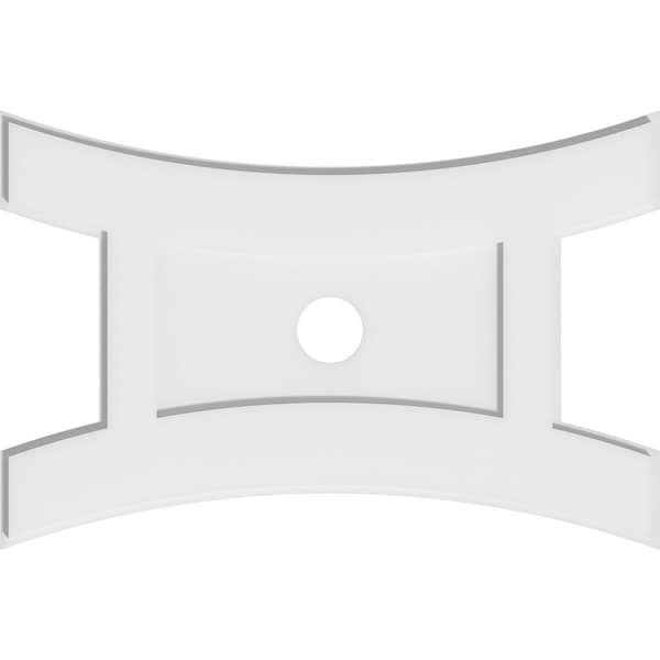 Ekena Millwork Haven Architectural Grade PVC Ceiling Medallion, 30"W x 20"H x 3"ID x 6 1/2"C x 1"P, One-Piece CMP30X20HN-03000 - main
